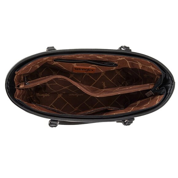 Wrangler Sunflower Print Tote Bag Black - Picture 4 of 5